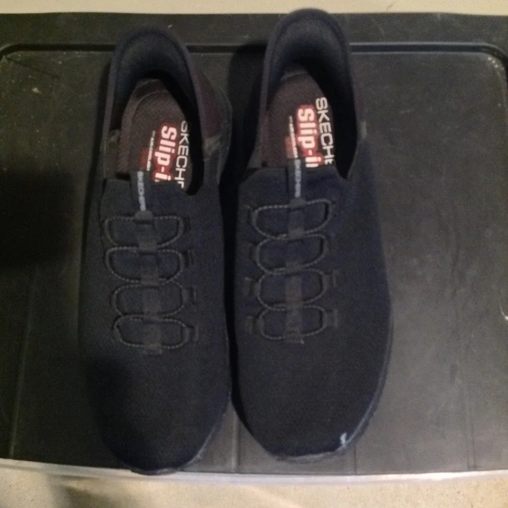 Skechers Slip-ins Stretch Fit Men's Size 12 Black Low Top Sneakers